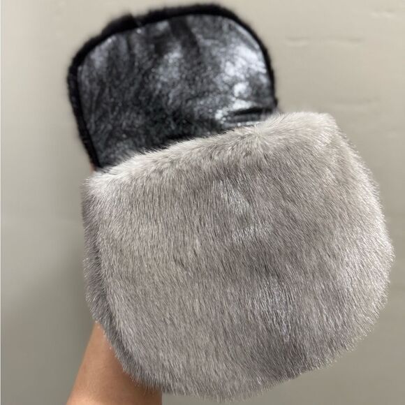 Colorblock Handmade Premium Real Mink Fur Top Handle Bag/Shoulder Bag/Crossbody - Picture 14 of 16